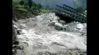 Flash Floods in Dhundi area of Solang nala.