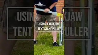 Using a JackJaw to Pull Tent Stakes #stakepuller #tentstakes #jackjaw #tenttakedown
