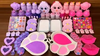 Slime Mixing Glossy: Mixing Random Purple vs Pink Textures