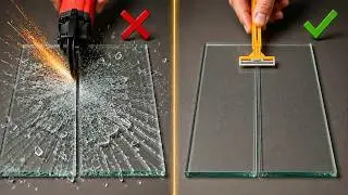 Almost Nobody Knows This! | Easy Way to Cut a Sheet of Glass in Half | DIY Tips