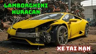 Phục Chế Si&ecirc;u Xe Lamborghini Huracan Bị Tai Nạn N&aacute;t Đầu V&agrave; C&aacute;i Kết !