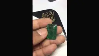 Tourmaline delight presents old Zambian Emerald weighing about 46 carats !! 26x18.1x12.73mm
