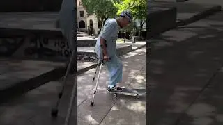 One legged skater does a crooked grind IG @bryan.almeida1