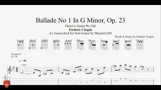 Ballade No 1 In G Minor, Op. 23 by Frederic Chopin - Guitar pro Tab