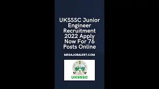 UKSSSC JE Vacancy 2022 | UKSSSC New Vacancy 2022 | Civil | Electrical | Mechanical #shorts