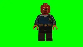 LEGO Nick Fury Minifigure Green Screen Build