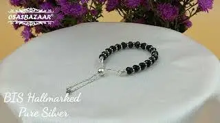 Osasbazaar Sterling Silver Nazariya Bracelet Adjustable for Baby - 90%-92.5% Pure BIS Hallmarked