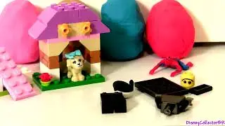 Play Doh Lego the Movie Easter Eggs Surprise + Lego Friends Puppy Playhouse 41025 by Funtoys