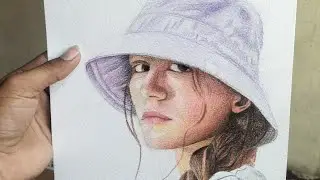 i never thought I could draw it .....i drew a portrait with colour pencils first time