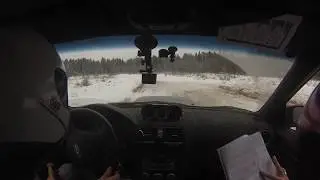 Rally Sti - Сlub Wintercup 2018 Stage 1 - Zelenograd SS1 вылет onboard