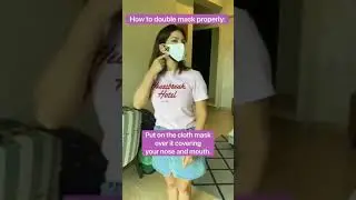 sunnyleone showing how to wear double mask 😷