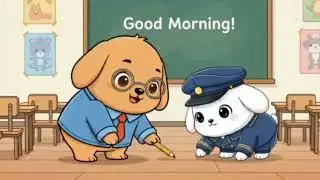 Puppy teacher #cutepuppies#classroomfun#adorablestory
