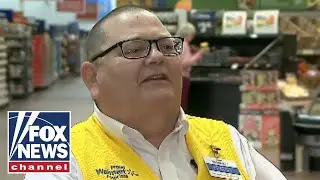 Ohio Walmart greeter honors local veterans by singing anthem