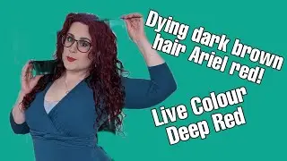 HOW I DYE MY DARK BROWN HAIR RED! Using Live Colour in Deep Red to touch up my root regrowth