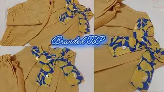 Branded Baby top cutting and stitching || Korean style top Tutorial || 1 year Baby 