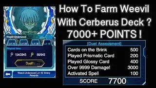 YuGiOH Duel Links Tips - How To Farm Weevil 7000 With Cerberus Deck Assessments Points