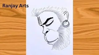 Easy Hanuman Drawing Tutorial | Beginner Friendly | Chitra