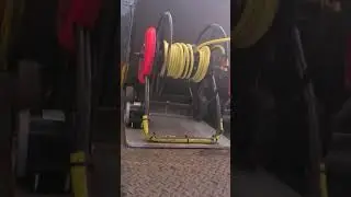 Electric hose reel waterfed pole window cleaning