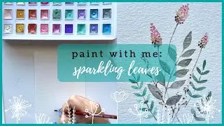 Painting tutorials | Shimmering Leaves | Artwork | learn watercolor drawing flowers #youtubevideo