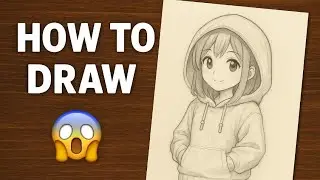 How to Draw Anime Girl | Easy Sketch Tutorial step by step | Cute Anime girl with Pikachu Hoodie
