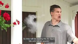 Air Squib creating safe bullet hits on stage