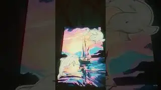 Made the dolphin stickers by myself and painted the background:]