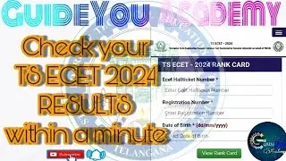 Check your TS ECET 2024 RESULTS online within a minute @GuideYou_Academy_Diploma_Mech