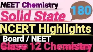 Solid state (Part-6)class 12th chemistry|| ncert exemplar for neet |  CBSE/ NEET 2023