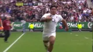 Manu Tuilagi Try - France V England Six Nations 2012