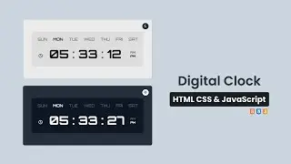 Digital Clock using HTML CSS & Javascript | Digital Clock using Javascript | Code With Harsh
