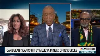 Лиза Ханна из Ямайки рассказывает на канале MSNBC об ущербе, нанесенном ураганом Мелисса.