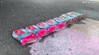 Experiment Car vs Toothpaste Eruption with Giant Coca Cola, 7up, Mtn Dew vsMentosTest Ex