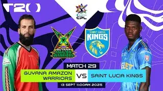 LIVE | Guyana Amazon Warriors vs St Lucia Kings | CPL 2025