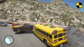 GTA 4 Crazy School Bus Crashes Ep.85