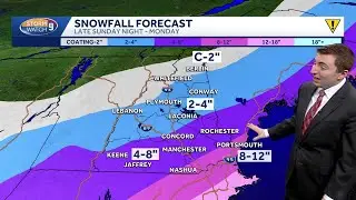 Video: Slick road conditions after snow; more to come Monday