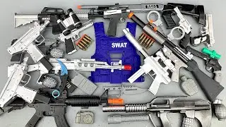 Серебристо-серое полицейское специальное оружие, S.W.A.T Force, Toy Tec-9, стрелковое оружие