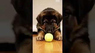 The Gentleman Pup: German Shepherd Puppy Politely Requests a Game of Fetch (No Pressure!) 🎾🐕💌