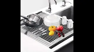 Over the Sink Foldable Dish Drying Rack: A Space Saver and A Life Hack for Your  Kitchen  #Shorts