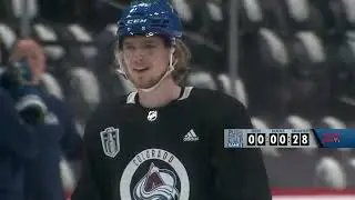 Bowen Byram's Father watches Avs' morning skate before Game 5 of the Stanley Cup Final