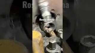 Usinando Rosca interna passe 1.25 em torno Nardini mascote 125 #machine #ferramentas #cnc #automobil