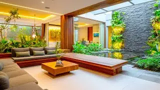 Luxury Tropical Modern Home Tour | Open-Concept Design & Indoor Vertical Courtyard