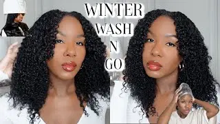 My FAVORITE WINTER WASH & GO | DEEP CONDITIONING & MOISTURE STYLING