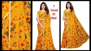 SAARA Printed Daily Wear Chiffon Saree from Flipkart under-500 Summer wear