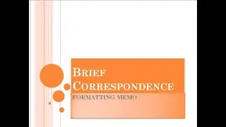 Technical writing( Brief and Correspondence) Formatting Memo in Urdu & Hindi | Lecture No # 4