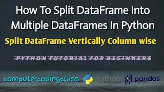 How To Split DataFrame Into Multiple DataFrames Column Wise In Python | Python Pandas Tutorial