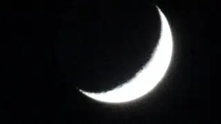 Crescent 🌘🌘🌙 moon setting south west clear blue 💙 skies tonight, 1/22/2026 5:45pm