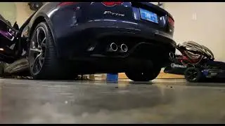 Jaguar F Type R Cold Start with Dynamic Exhaust and Hard Revs + Backfire and Crackles 550hp