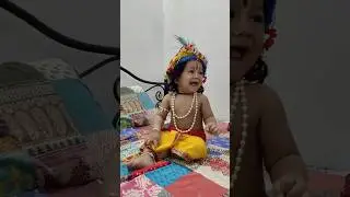 Hey Krishna - Happy Krishna Janmashtmi|| #ytshorts #baby #babykrishna | Krrish Sarkar