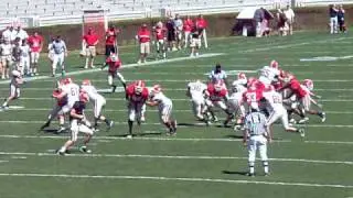 G-Day 2010: UGA quarterback Zach Mettenberger hands of to running back Wes Van Dyk_2