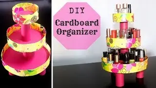 DIY Cardboard Organizer | Makeup Organizer | DIY Cake Stand Organizer